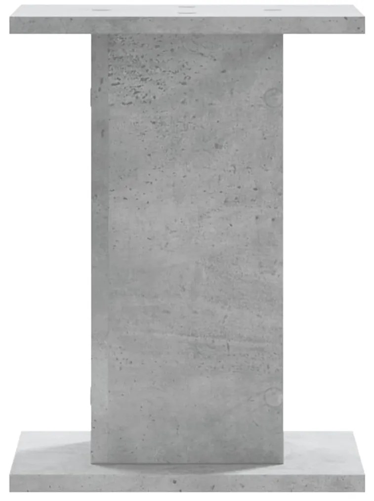 Suportes de colunas 2 pcs derivados de madeira cinzento cimento