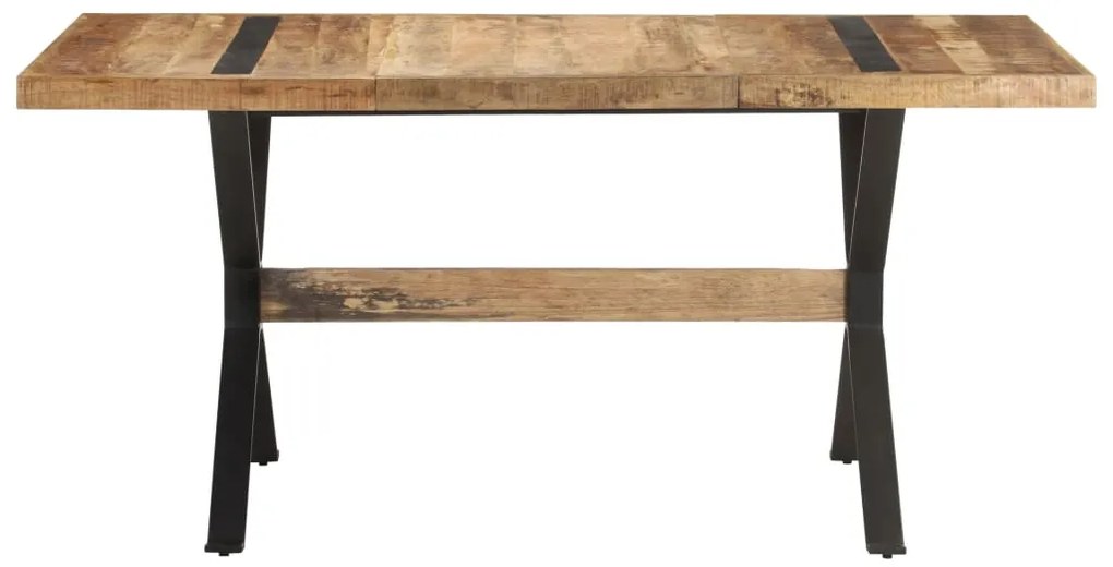 Mesa de jantar 160x80x76 cm madeira de mangueira áspera
