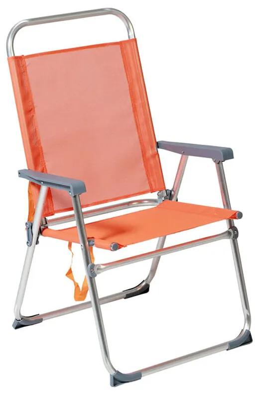 Cadeira de Praia Laranja Alumínio 22 mm (52 x 56 x 92 cm)