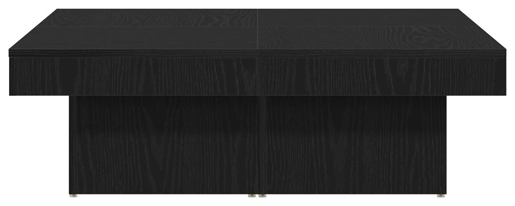 Mesa de Centro vidaXL Preta em Carvalho de 90x90x28 cm de Madeira de E