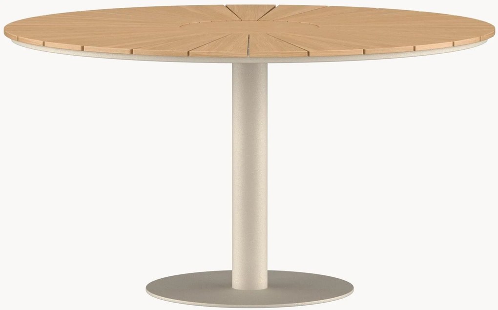 Mesa de jantar redonda com tampo em madeira de teca Croft, Ø 120 cm