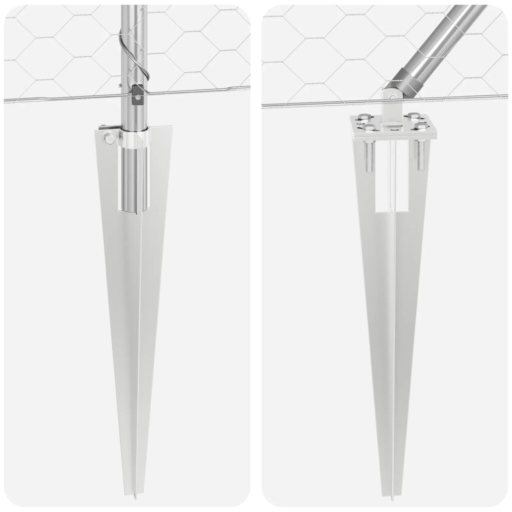 Cerca Hexagonal vidaXL 0,6x25 m Aço Galvanizado