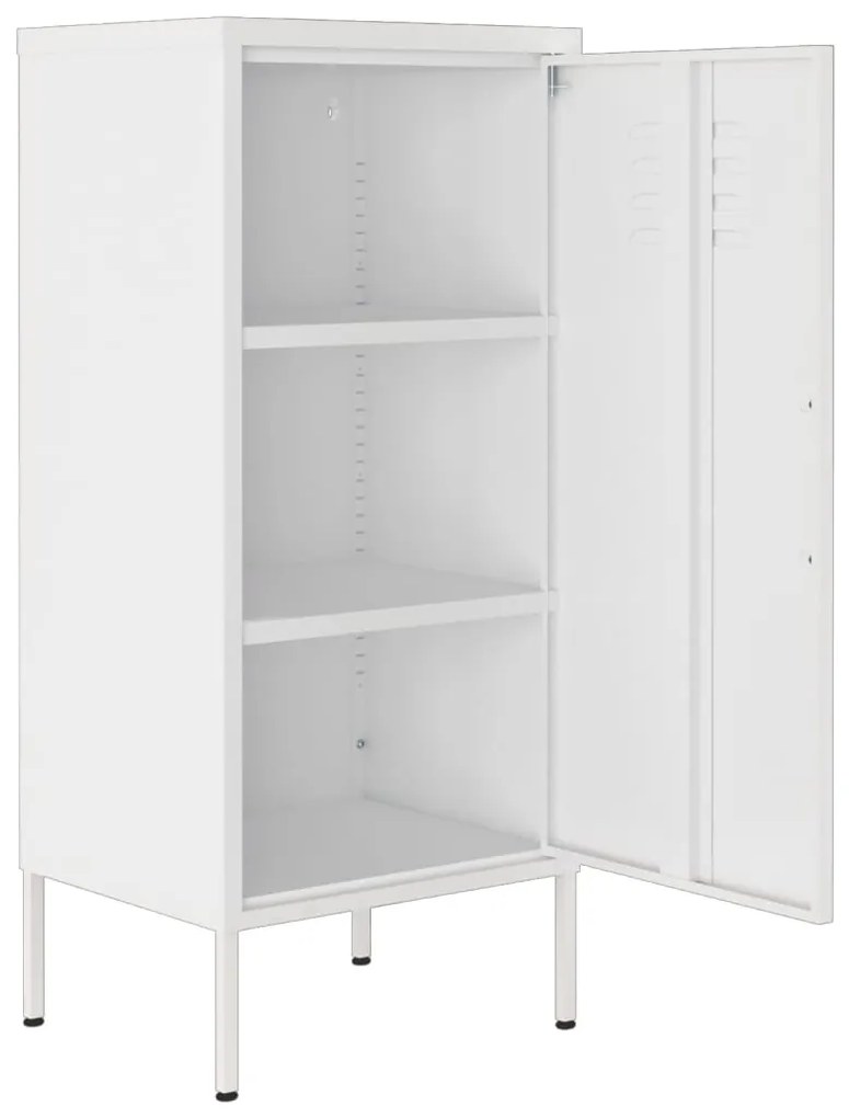 Armário de arrumação aço 42,5x35x101,5 cm branco