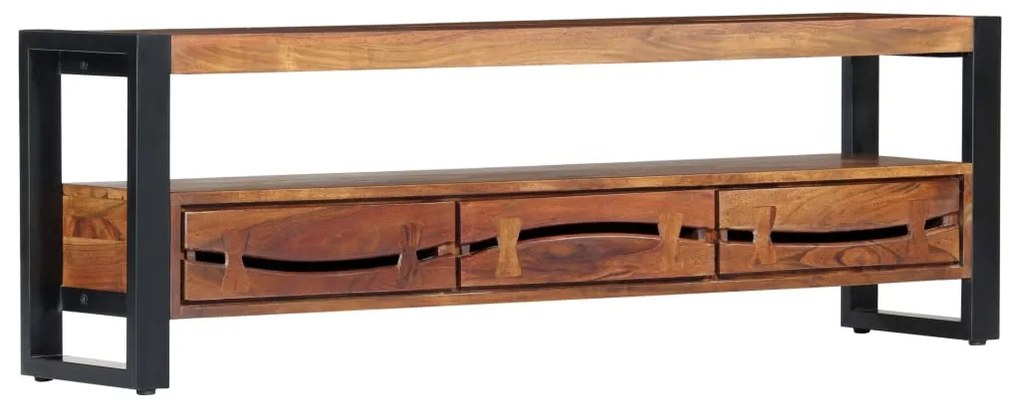 vidaXL Móvel de TV 140x30x45 cm madeira de acácia maciça