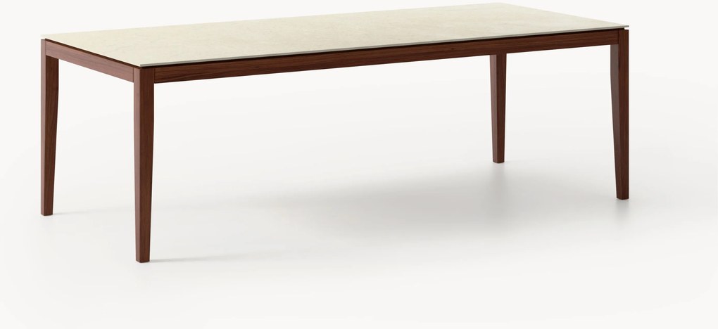 Mesa de jantar com efeito travertino Jackson, vários tamanhos