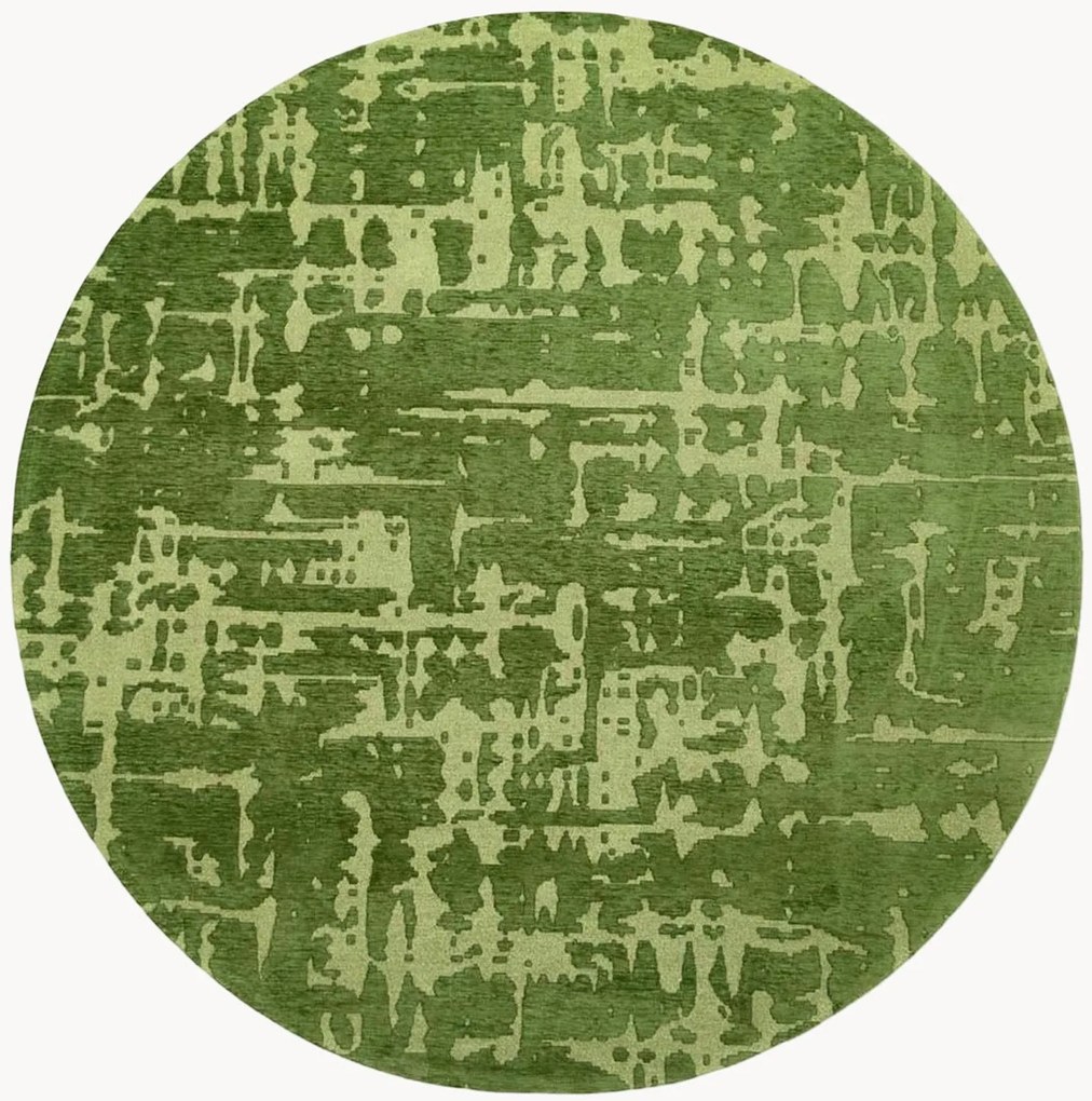 Tapete redondo lavável em jacquard para interior e exterior Baobab