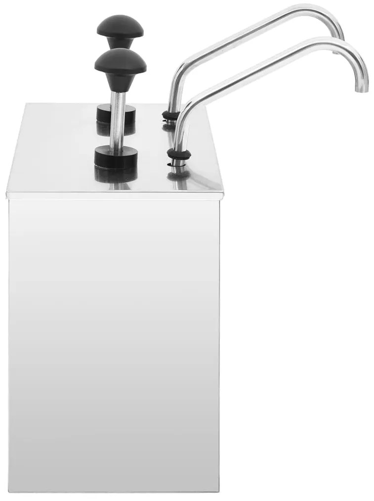 Dispensador de molhos aço inoxidável 2 x 3,5 L