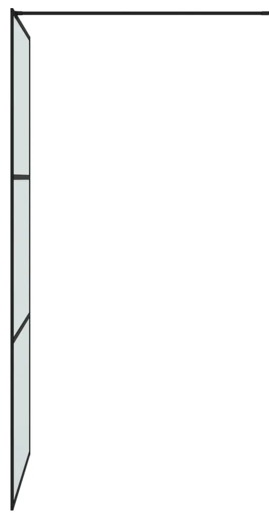 Divisória de chuveiro 90x195 cm vidro opaco ESG preto
