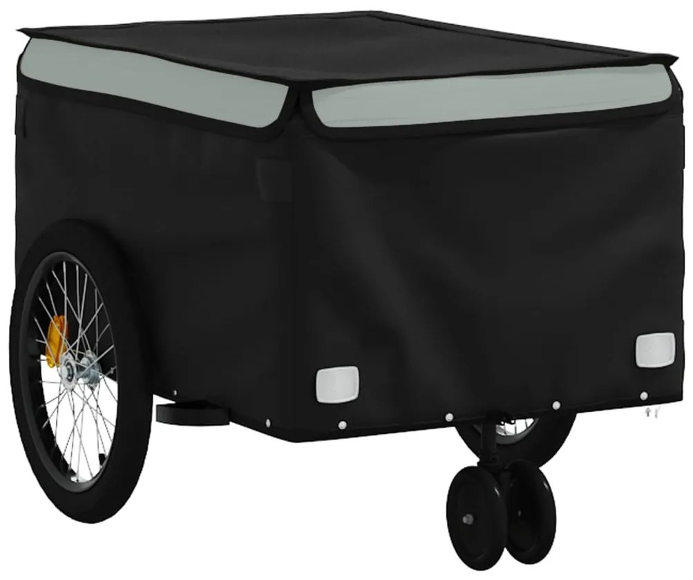 Reboque para bicicleta 30 kg ferro preto e cinza
