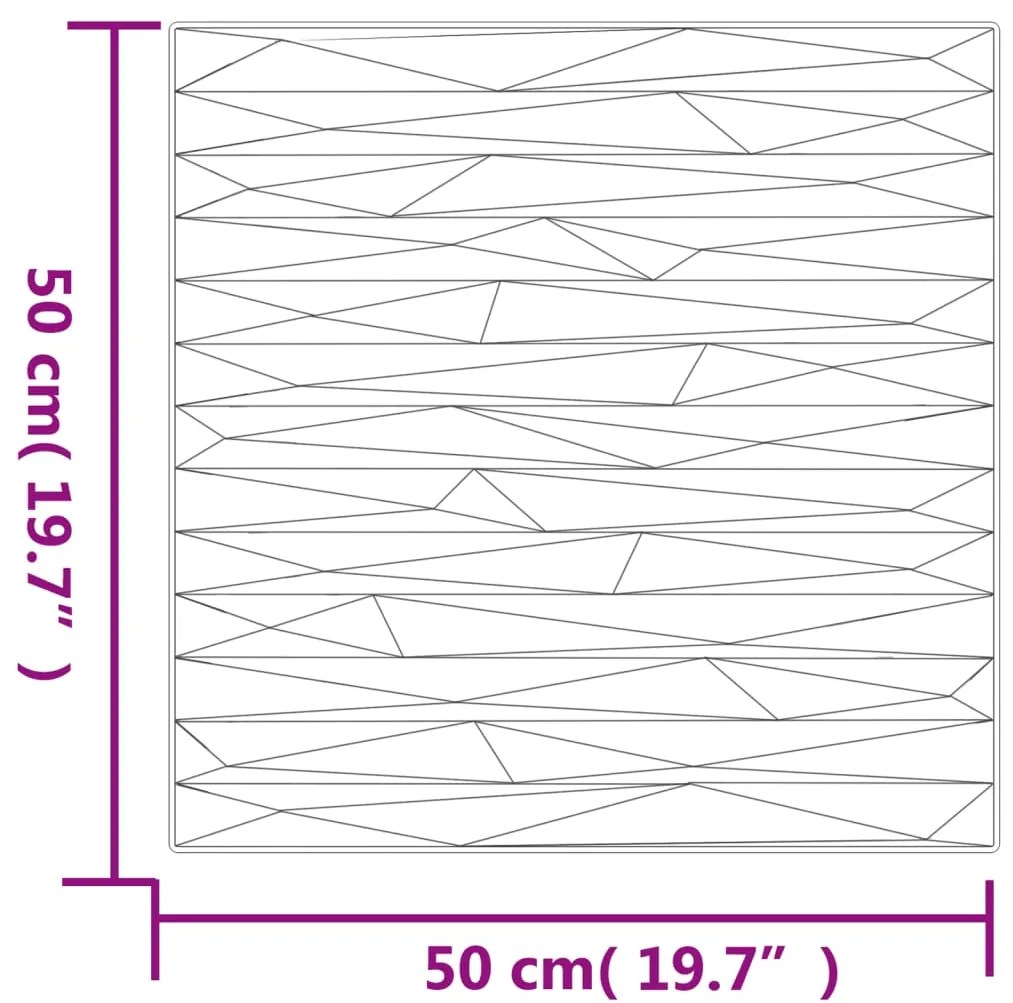 Painéis de parede 48 pcs 50x50 cm 12m² XPS pedra betão