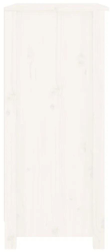 Aparador 70x35x80 cm madeira de pinho maciça branco