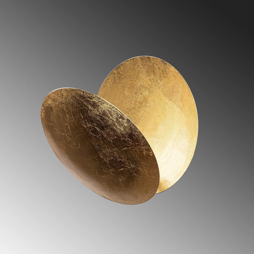 Candeeiro de Parede Yosma - Dourado - 25cm x 25cm x 16cm