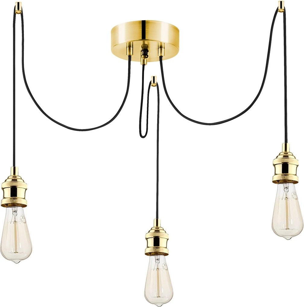 Candeeiro de Teto Kabluni – Dourado – 96 x 6 cm
