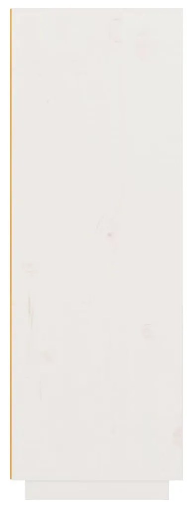 Aparador alto 89x40x116,5 cm madeira de pinho maciça branco