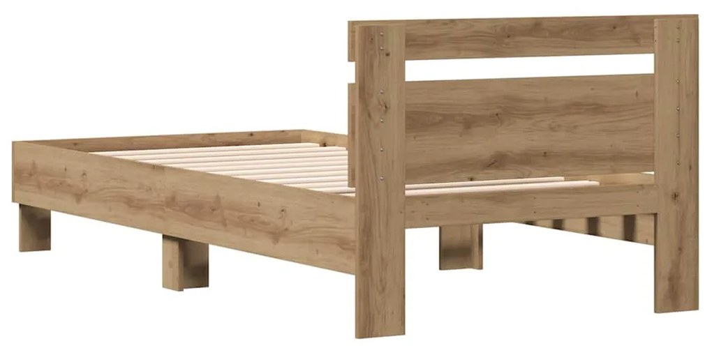 Cama de Madeira Carvalho Artisan da , 90 x 190 cm, Feita de Madeira de