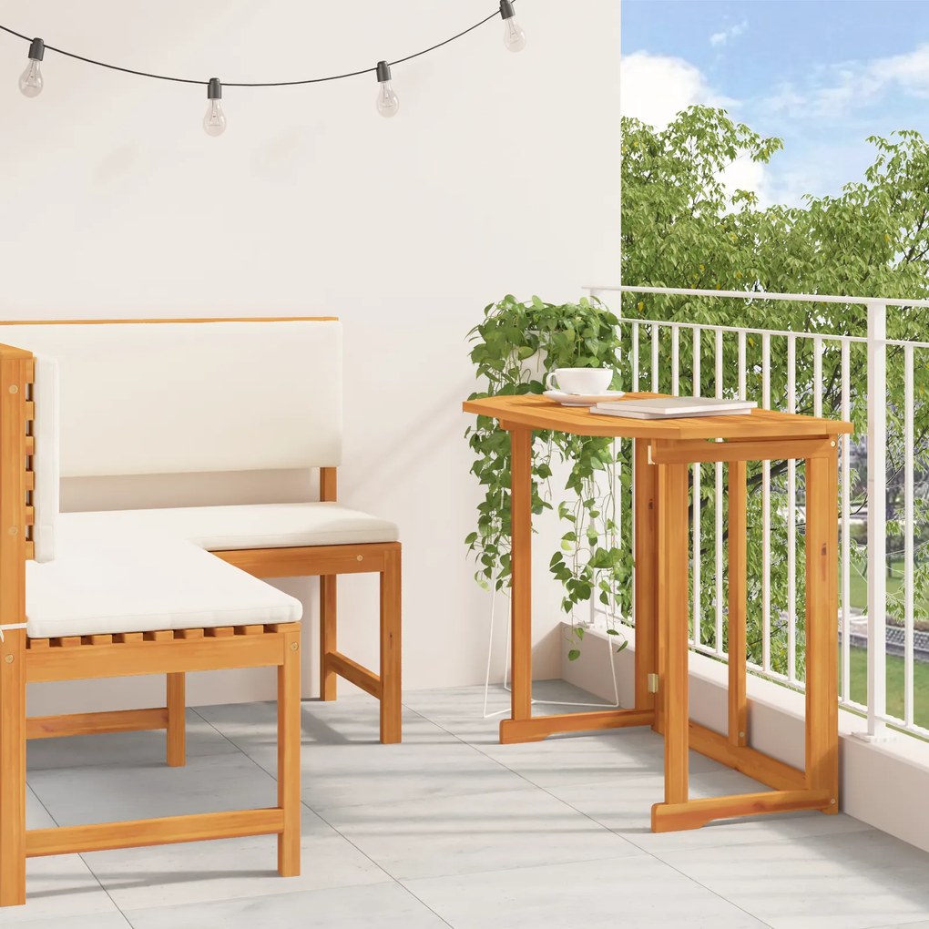 Conjunto de Jantar de Jardim VidaXL com 2 Peças e Almofadas em Madeira de Acácia