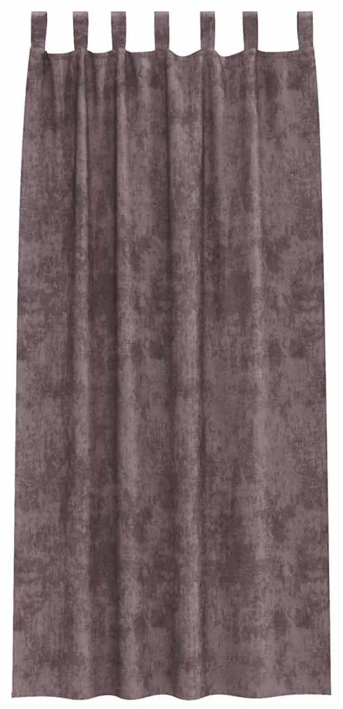 Cortinas de Veludo 2 pcs com Ilhós Castanho 260x140 cm