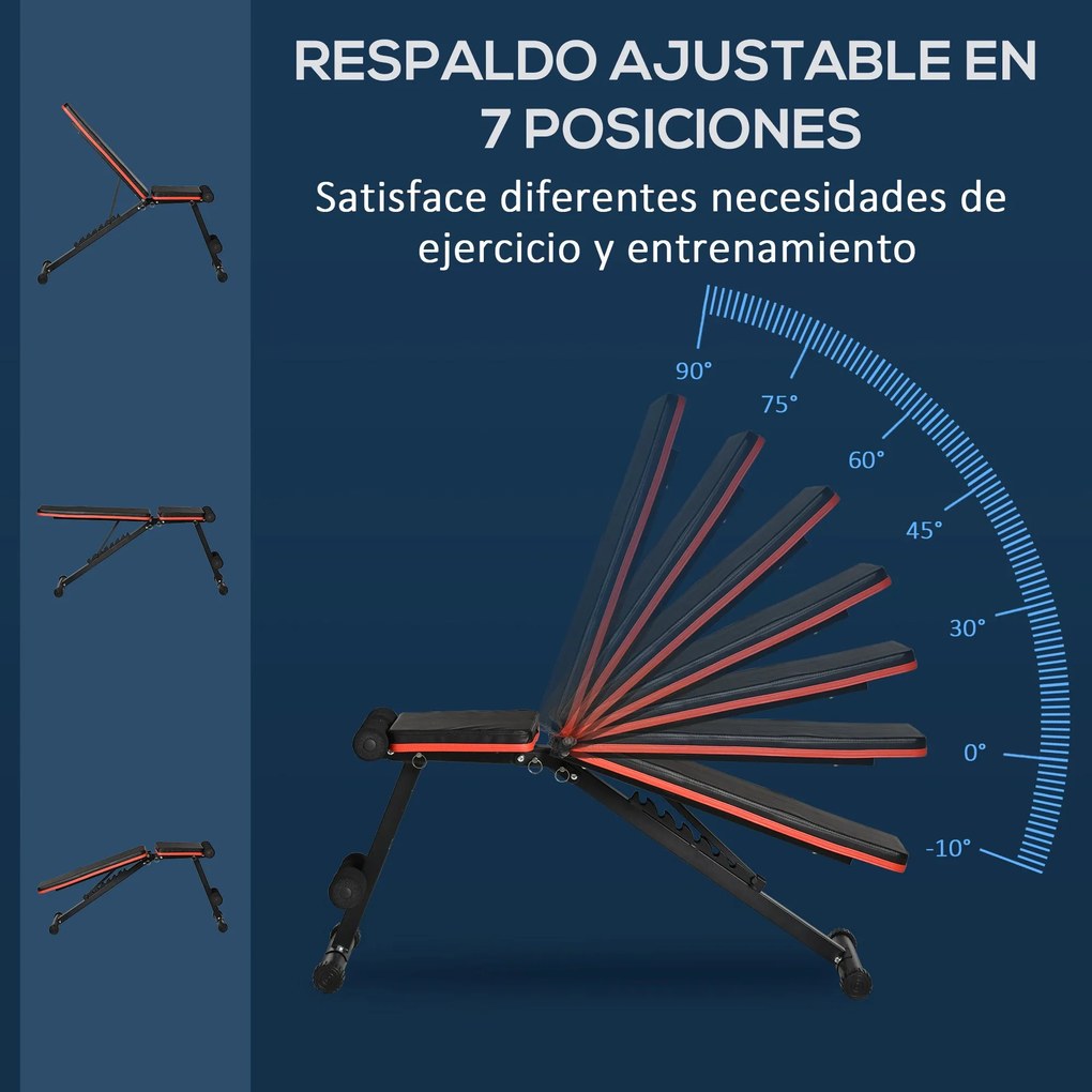 Banco de Peso com Altura Ajustável Banco de Pesos com Encosto Inclináv
