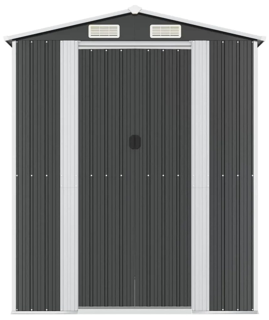Abrigo de jardim 192x357x223 cm aço galvanizado antracite