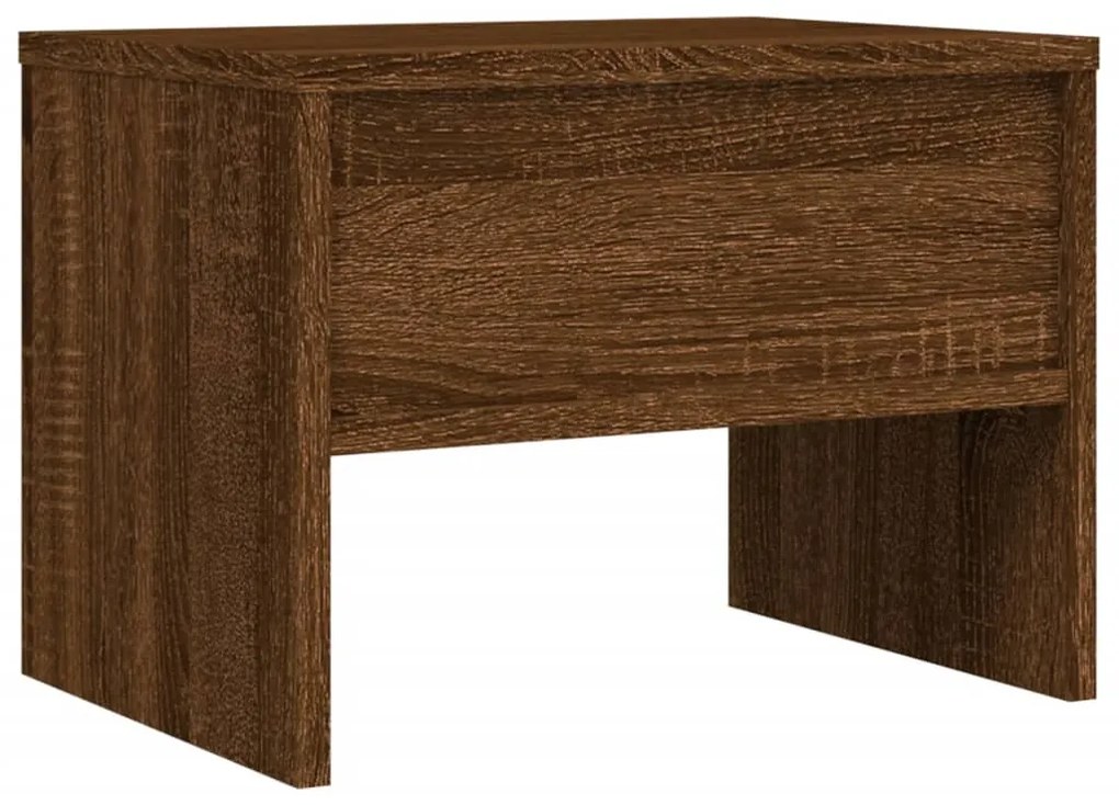 Mesa cabeceira 2pcs 40x30x30cm deriv. madeira carvalho castanho