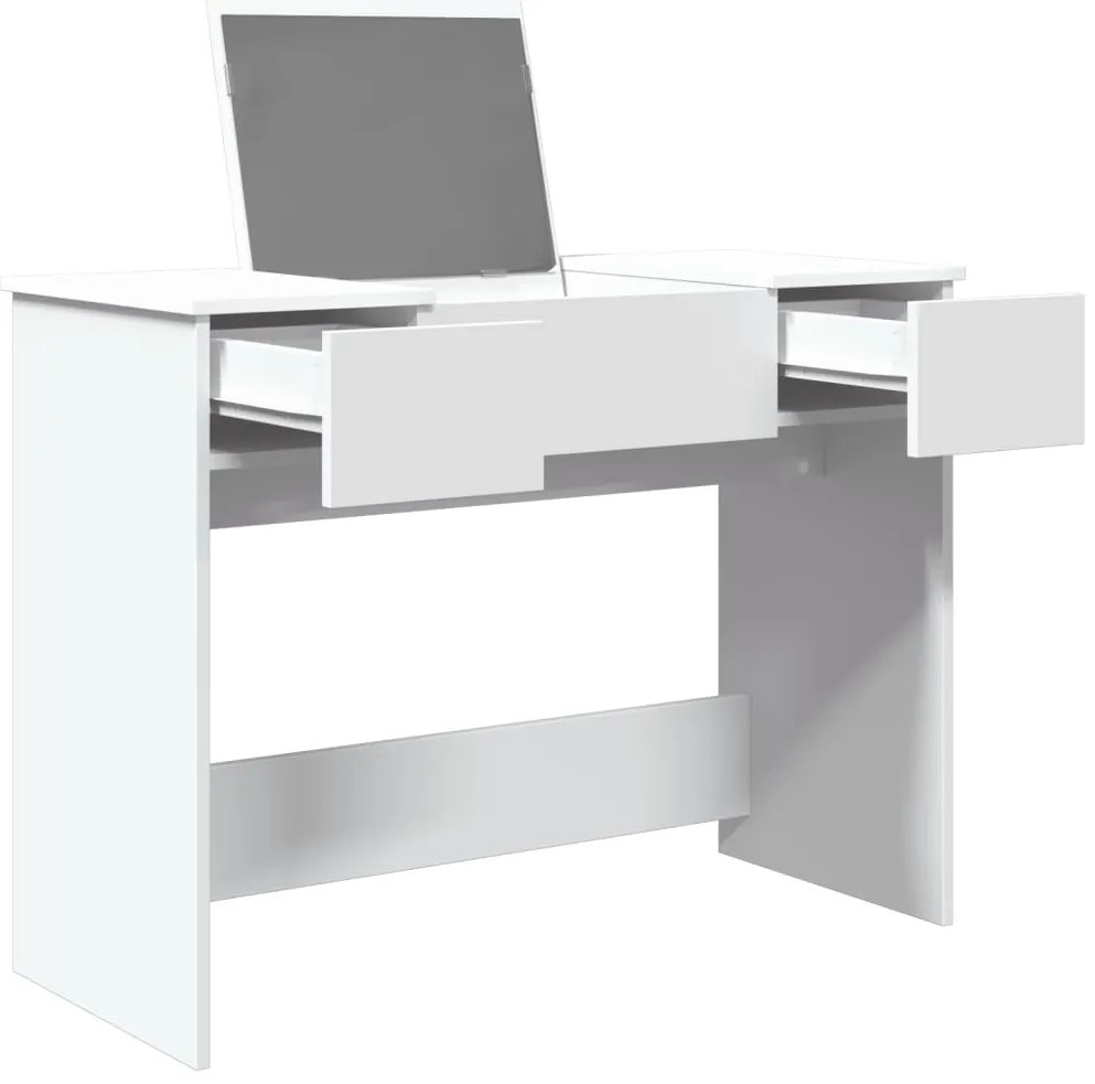 Toucador com espelho 100x45x76 cm branco