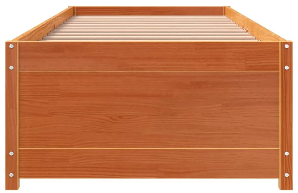 Sofá-cama sem colchão 90x200 cm pinho maciço castanho-mel