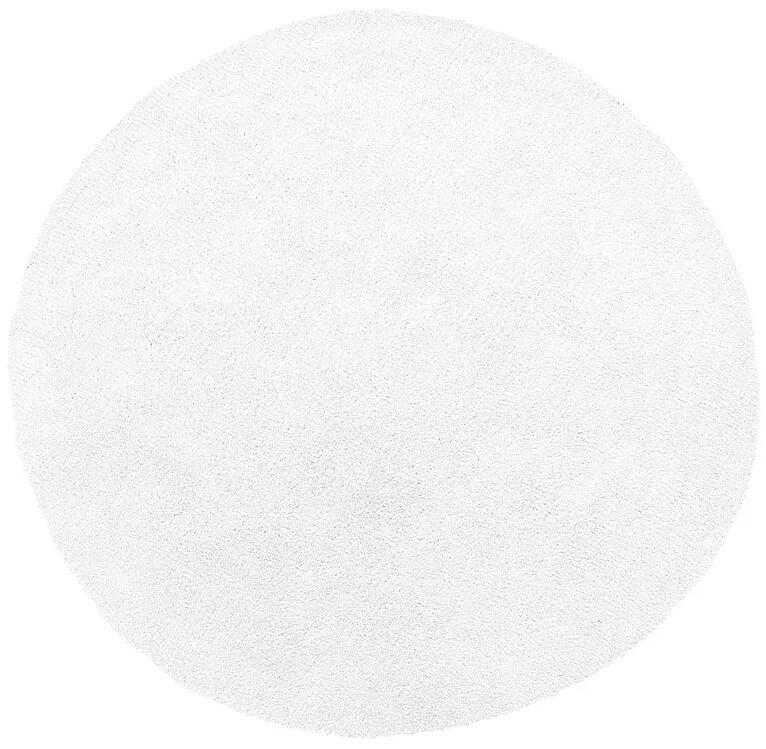 Tapete shaggy redondo ⌀ 140 cm branco DEMRE Beliani