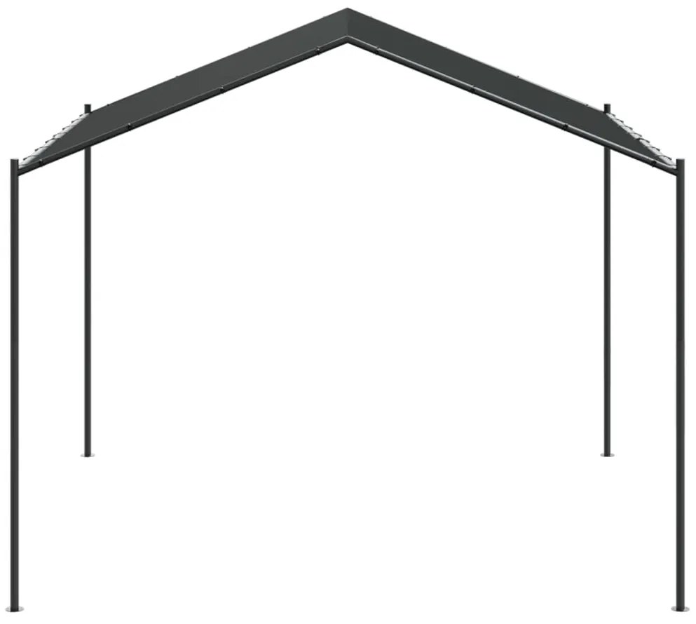 Tenda com toldo 3x3 m aço e tecido antracite