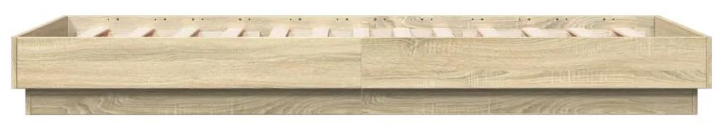 Estrutura de cama 90x200cm derivados de madeira carvalho sonoma