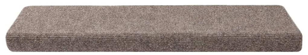 Tapetes de escada autoadesivos 30 pcs 65x21x4 cm creme