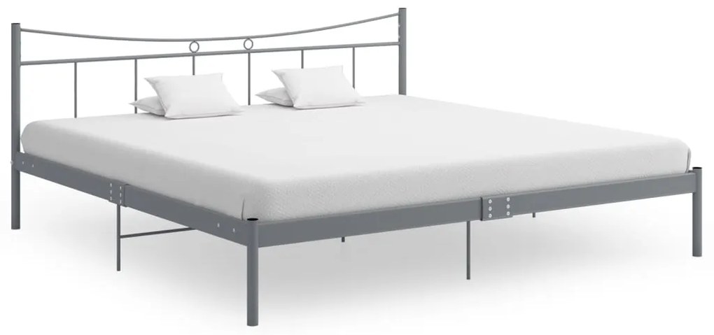324809 vidaXL Estrutura de cama metal 180x200 cm cinzento