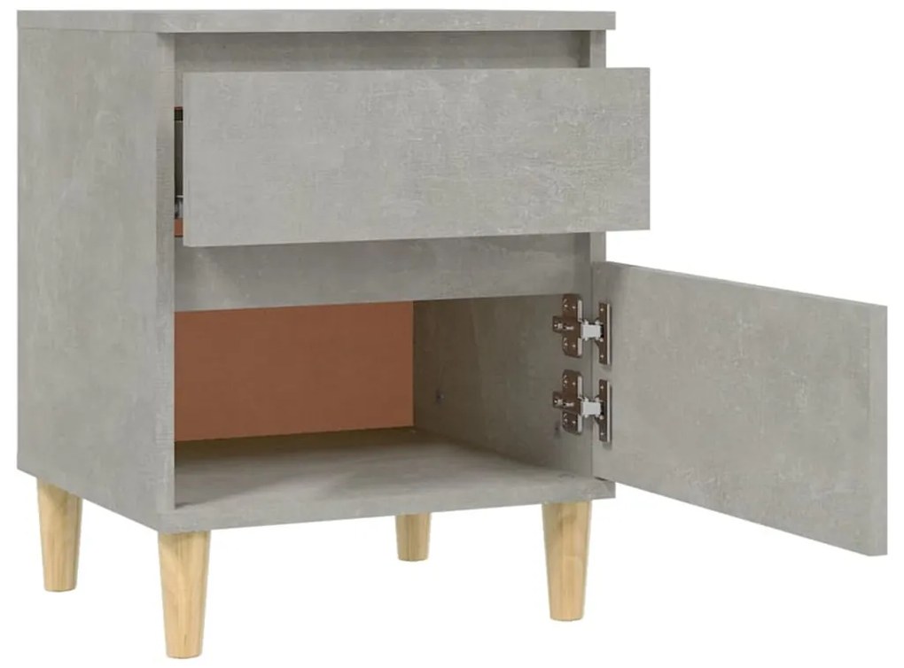 Mesas de cabeceira 2 pcs 40x35x50 cm cinzento cimento