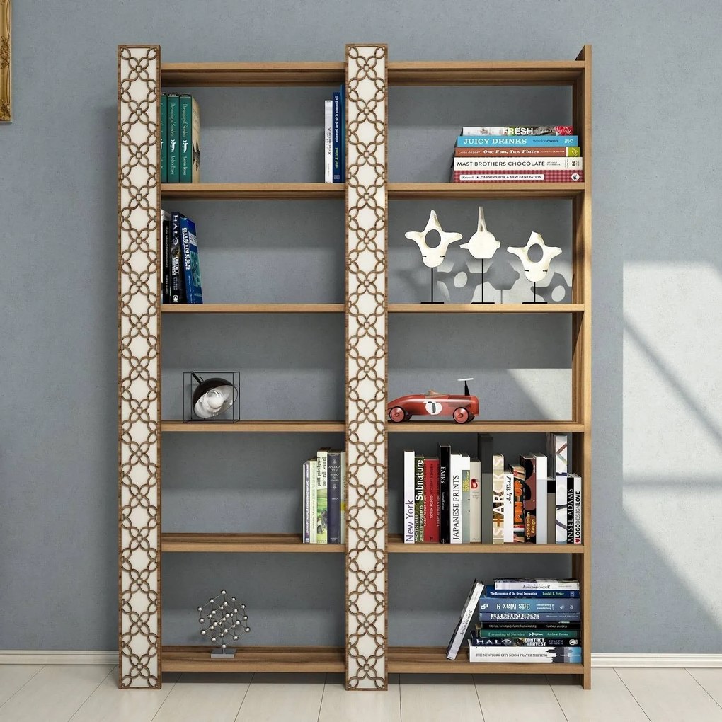 Estante City – Nogueira – 124,6 cm x 170 cm x 24,2 cm