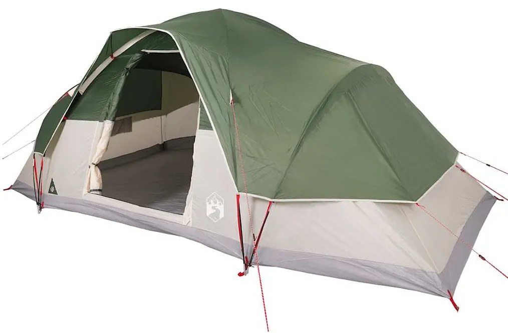Tenda familiar em cúpula para 9 pessoas impermeável verde
