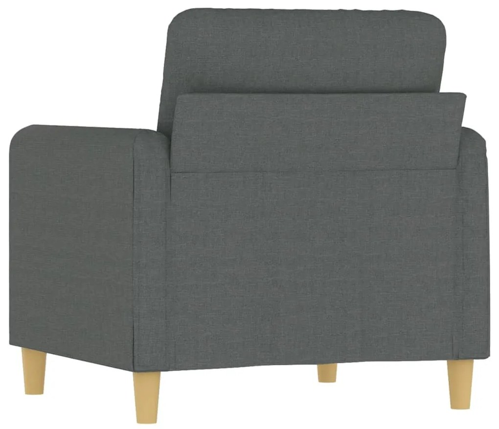 Poltrona 60 cm tecido cinzento-escuro