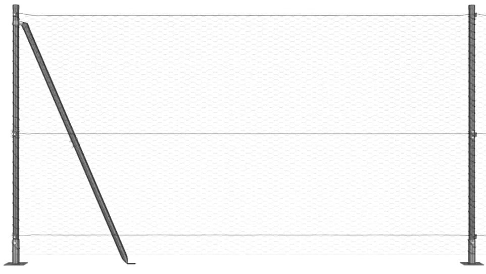 Cerca Hexagonal vidaXL Cinza 1,2x100 m Aço