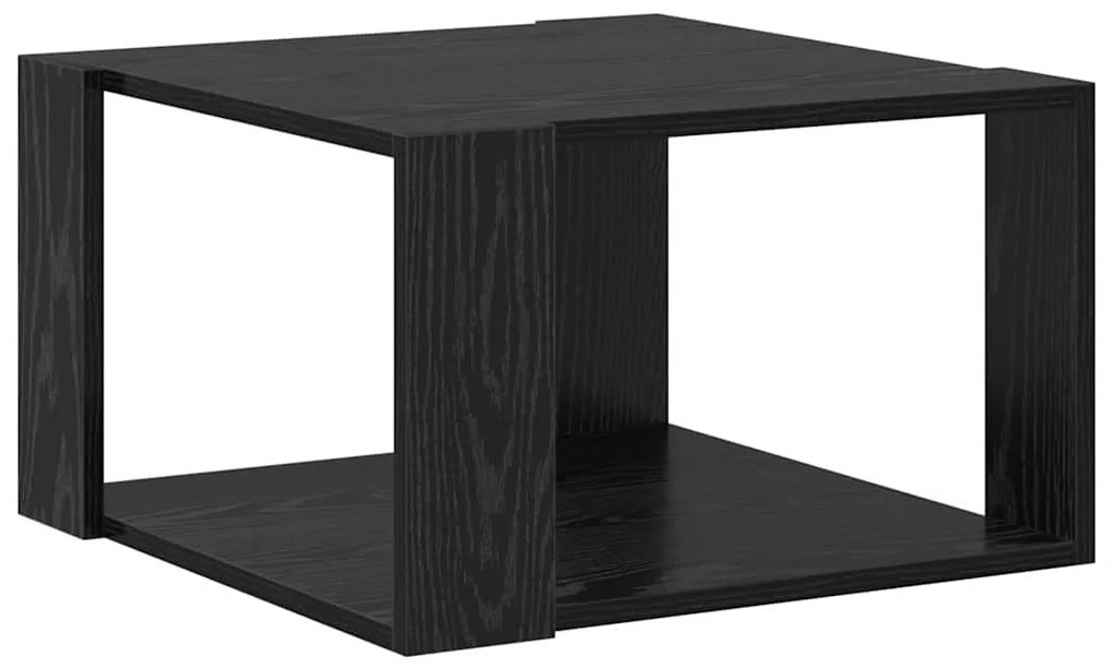 Mesa de Café Carvalho Preto 51,5x51,5x30 cm Madeira de Engenharia