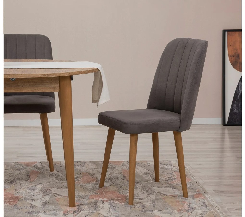 Conjunto de Mesa de Jantar Extensível e Cadeiras Vina – Pinho Atlântic