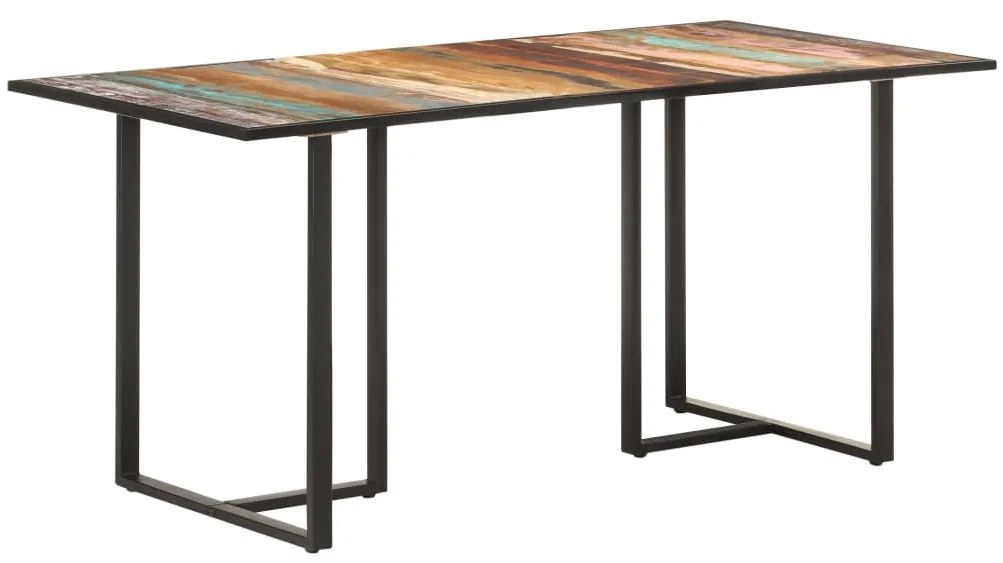 Mesa de jantar 160 cm madeira recuperada maciça