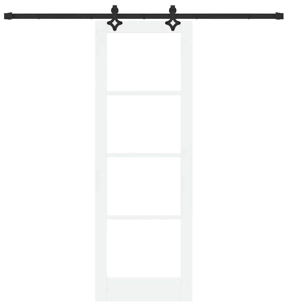 Porta Deslizante vidaXL com Conjunto de Acessórios Branca 73.5x211 cm