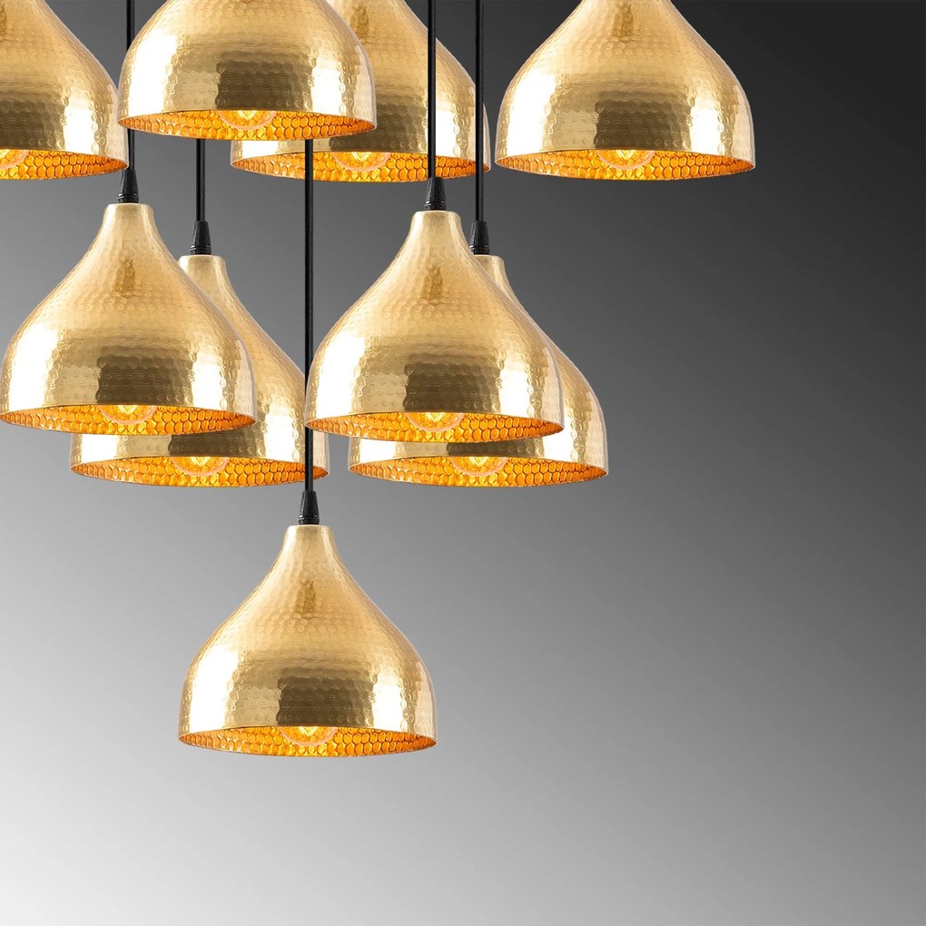 Candeeiro Chandelier Tattoo – Dourado – 63 x 63 cm