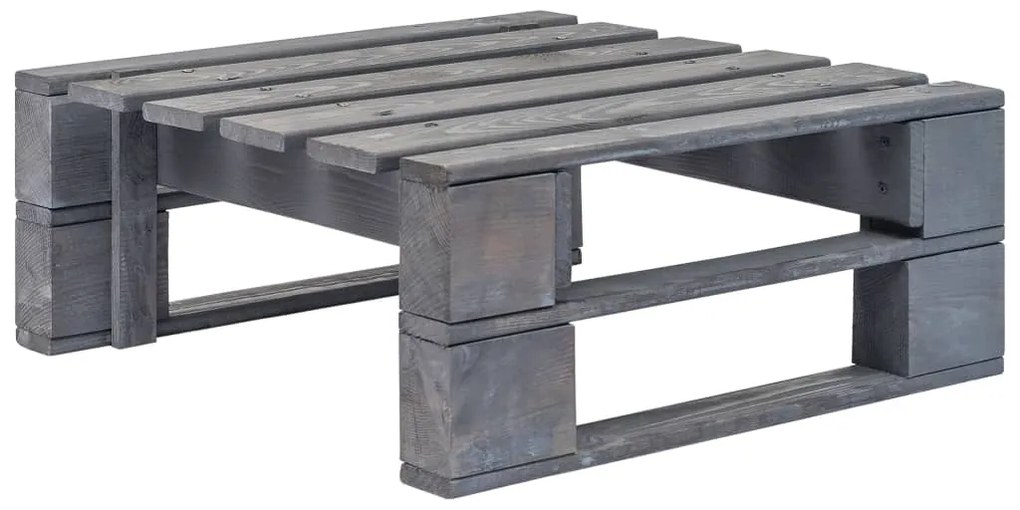 6 pcs conj. lounge paletes c/ almofadões pinho impregnado cinza