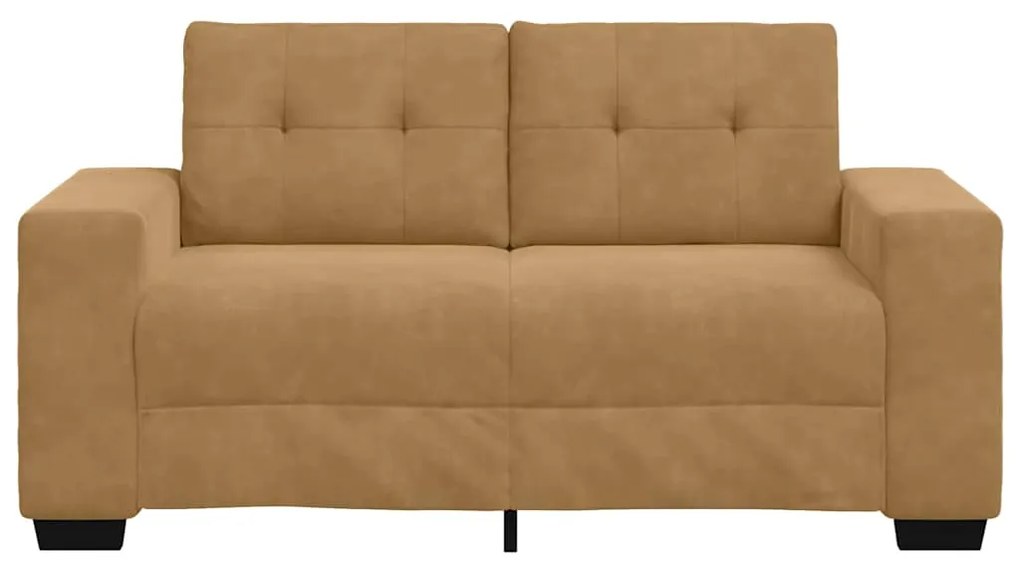Sofá Loveseat vidaXL Castanho 120 cm em Veludo