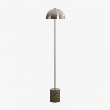Lâmpada De Pé Led Para Exterior Em Aço Inoxidável E Pedra Natural Nicolas Mármore Verde Forest - Sklum