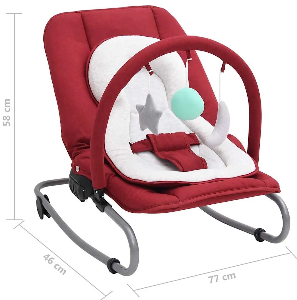 Baloiço de bebé aço vermelho
