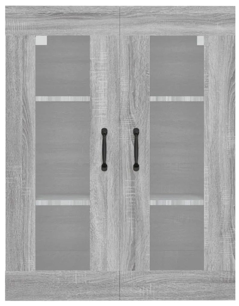 Armário de parede suspenso 69,5x34x90 cm sonoma cinza