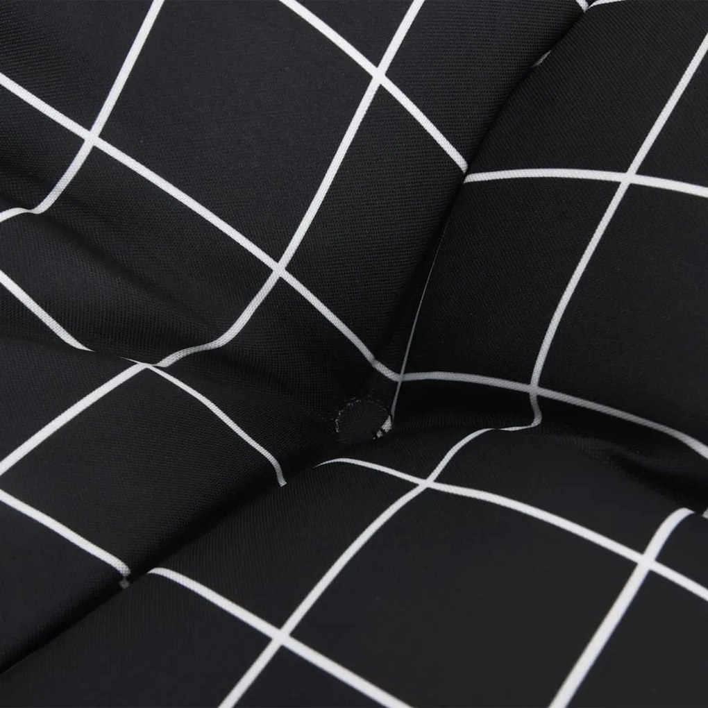 Almofadões p/ paletes 2 pcs tecido oxford padrão xadrez preto
