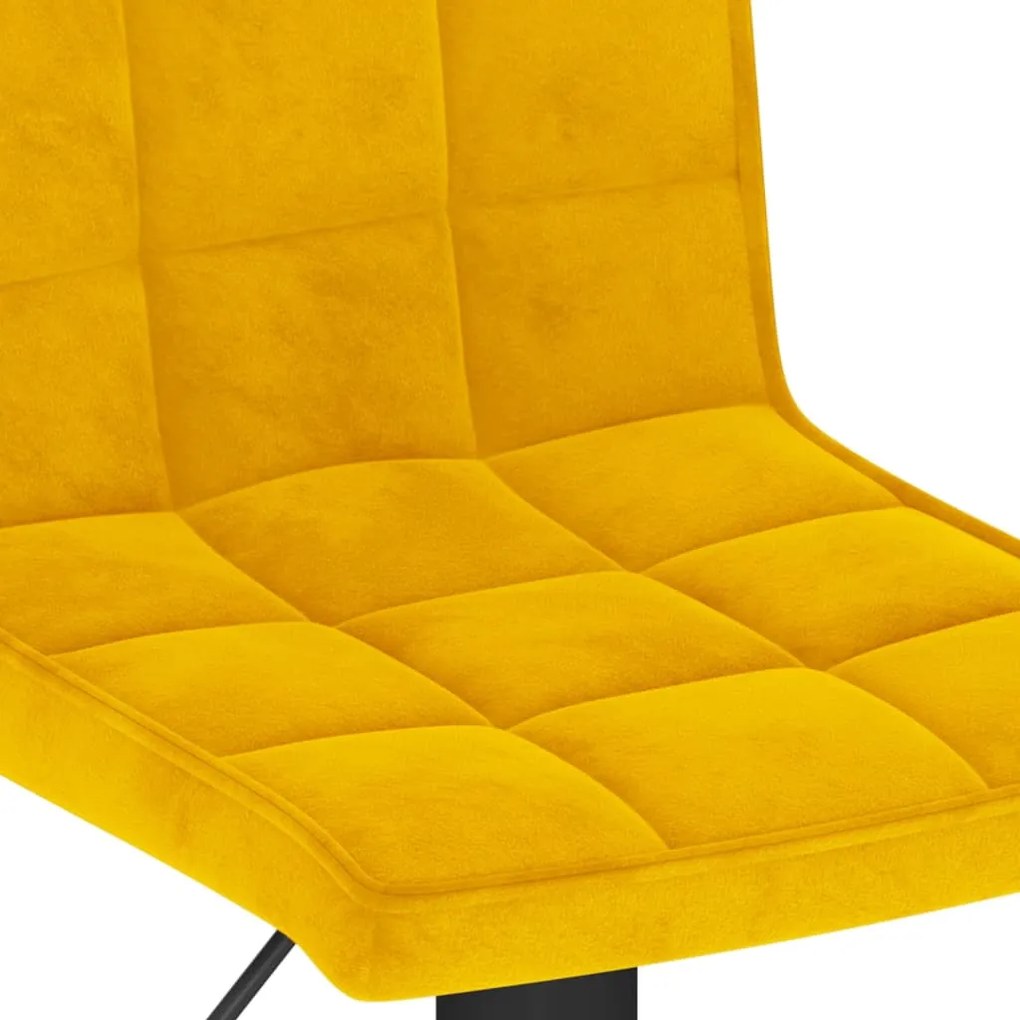 Bancos de bar 2 pcs veludo amarelo mostarda