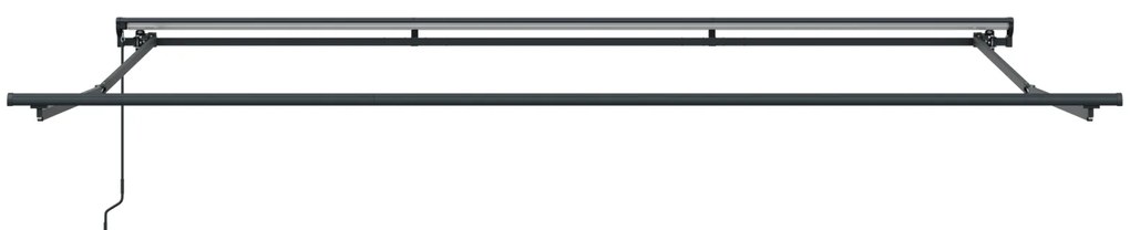 Toldo Retrátil Manual vidaXL Listrado em Vermelho e Branco 450x300 cm