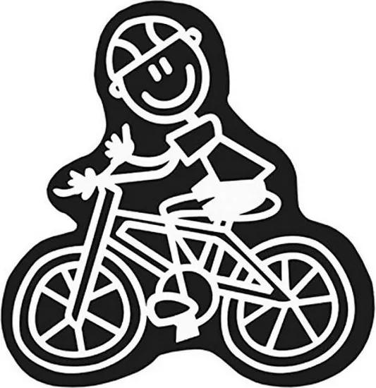 Adesivo para Carros Family Homem Bicicleta